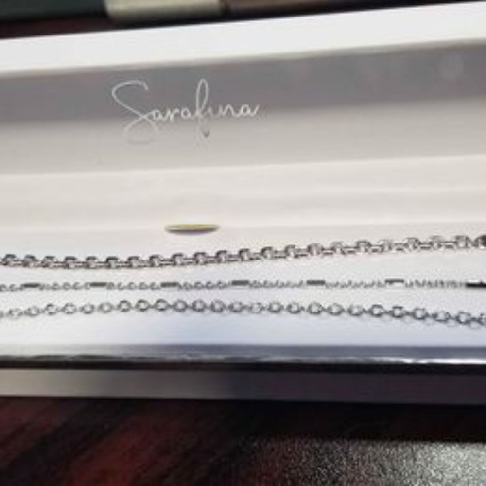 Silver plated 3pc bracelet set 7.5``